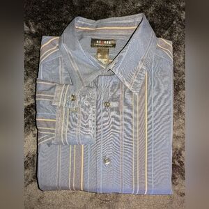 AXCESS by Liz Claiborne Men's Striped Button-Down Shirt - Size Large